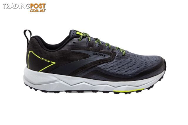 Brooks Divide 2 Mens Trail Running Shoes - Black/Ebony/Nightlife - 8.5US - 1103551D-029-85