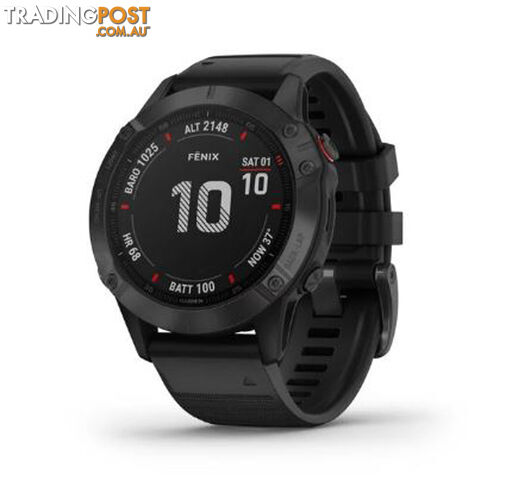 Garmin Fenix 6 Pro Multisport Watch - Black with Black Band - 10-02158-03