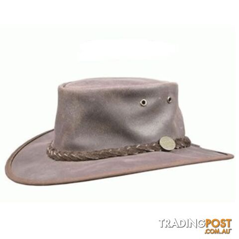 BARMAH FOLDAWAY OILED LEATHER HAT - BROWN [Hat Size:XL] - 1062BRXL