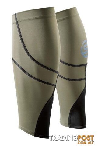 SKINS Essential MX Unisex Compression Calf Sleeves - Utility/Black - S - SWES00040873023S