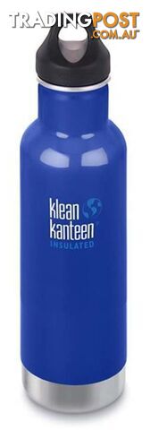 Klean Kanteen 20oz Insulated Classic Loop Cap Water Bottle .6L - Coastal Waters - XK1003103