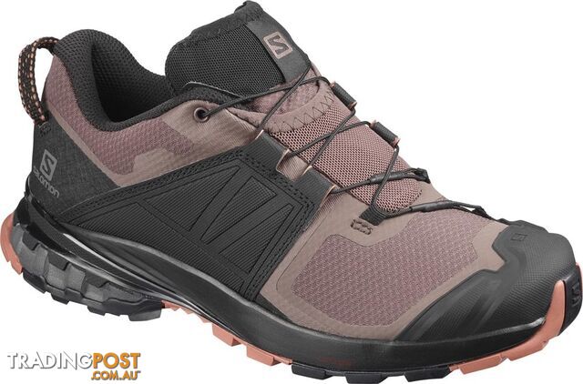 Salomon Xa Wild Womens Trail Running Shoes - Peppercorn/Black/Cedar Wood - 095US - 410418-080