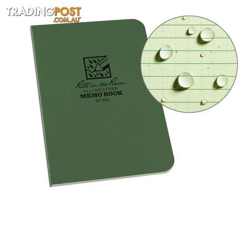 Rite In The Rain Bound Soft Cover 3.5 x 5 Field Flex Book- Green - XR954
