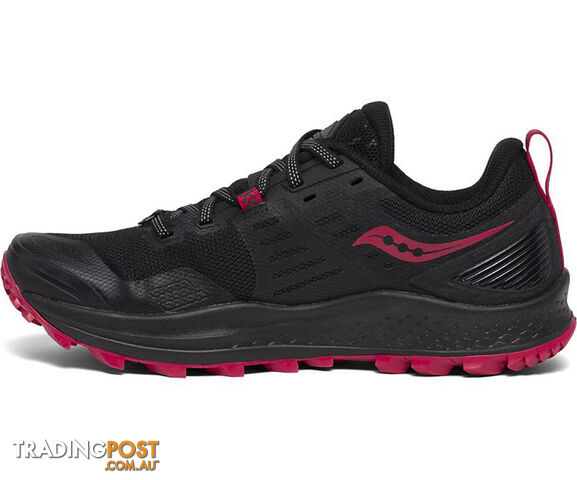 Saucony Peregrine 10 Wide Womens Trail Running Shoes - Black/Barberry - S10557-20 - photo 2 of 2