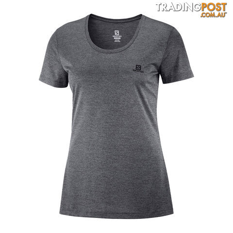 Salomon Agile Womens Short Sleeve Running Tee - Ebony - XS - C12802-XS