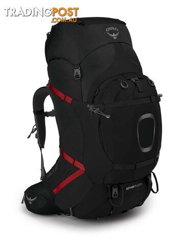 Osprey Aether Plus 85L Mens Hiking Backpack - Black - S/M - OSP0891-Black-S-M