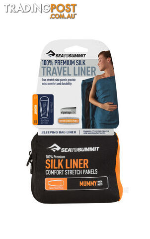 Sea To Summit Silk Premium Mummy Liner with Hood - ASILKCSHOODNB