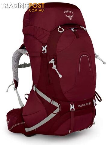 Osprey Aura AG 65L Womens Hiking Backpack - Gamma Red-M - OSP0717-GammaRed-M
