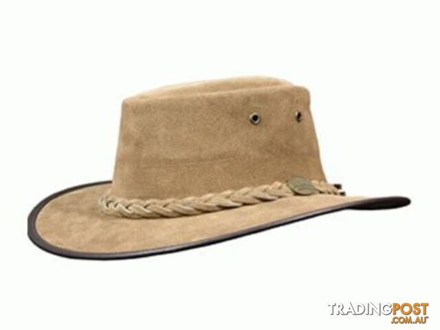 BARMAH FOLDAWAY SUEDE LEATHER HAT - HICKORY [Hat Size:Large] - 1061hil
