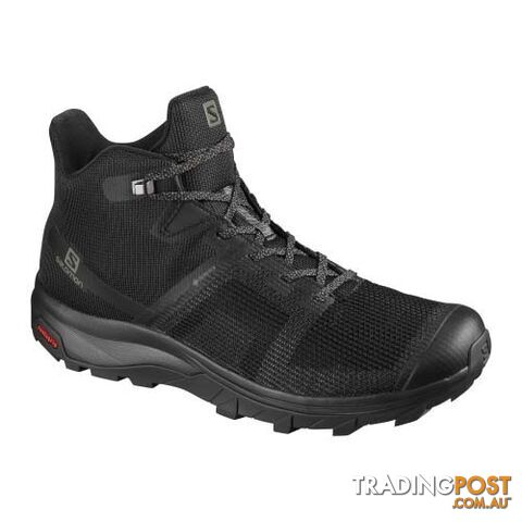 Salomon Outline Prism Mid GTX Mens Hiking Shoes - Black/Black - 10US -...
