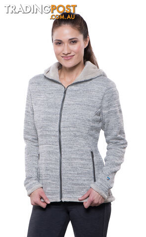 Kuhl Alska Hoody Womens Fleece Jacket - Ash - XL - KUH00005-Ash-XL