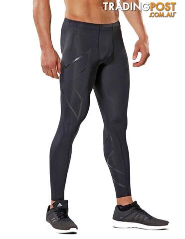 2XU Mens Compression Tights - Black/Nero - S - MA3849b-BLK-NRO-S