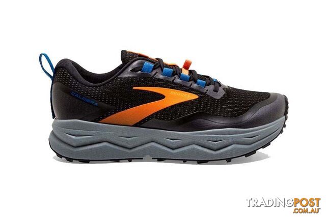 Brooks Caldera 5 Mens Trail Running Shoes - Black/Orange/Blue - 8.5US -...