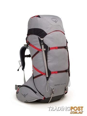 Osprey Aether Pro 70L Lightweight Hiking Backpack - Kepler Grey-M - OSP0712-KeplerGry-M