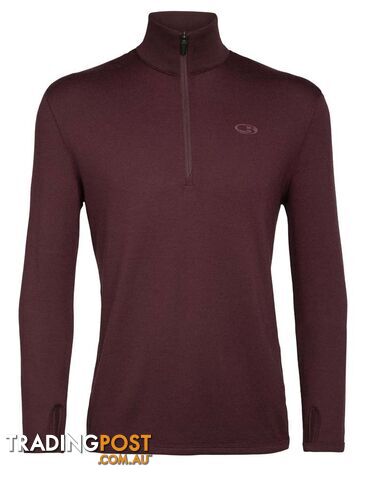 Icebreaker Merino Original LS Half Zip Mens Pullover Top - Redwood - L -...