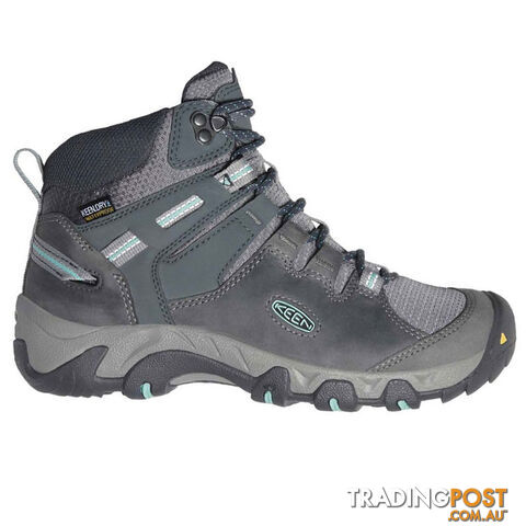Keen Steens Leather WP Womens Waterproof Hiking Boots - Steel Grey Ocean Wave -...