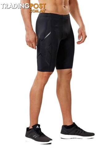 2XU Mens Compression Shorts - Black/Nero - M - MA3851b-BLK-NRO-M