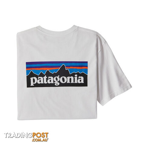 Patagonia P-6 Logo Responsibili-Tee Mens T-Shirt - White - XL - 38504-WHI-XL