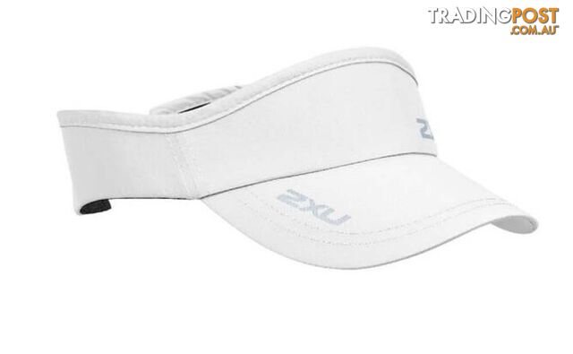 2XU Run Visor - White/White - UQ5686f-WHT-WHT