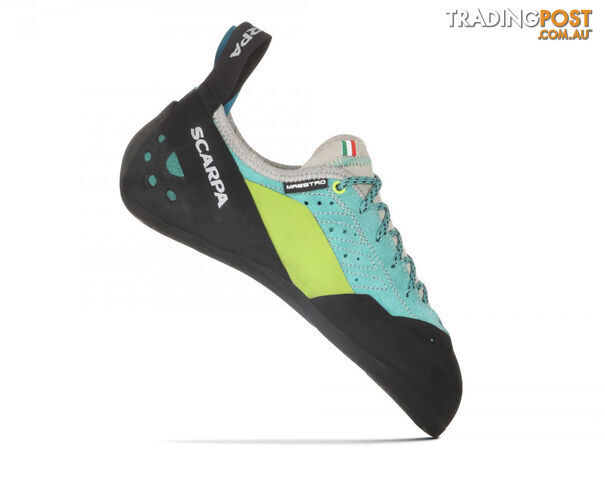 Scarpa Maestro Eco Womens Climbing Shoes - Green-Blue - US6.5 / EU38 -...