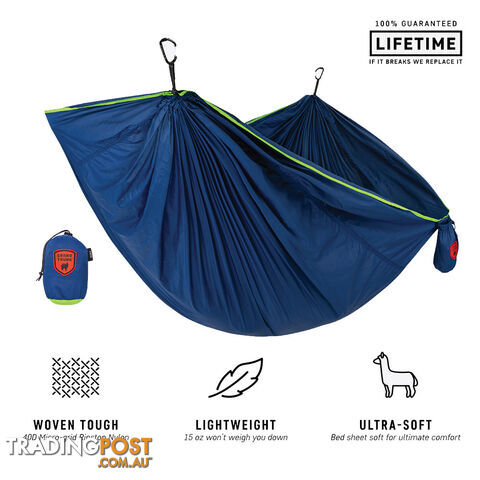 Grand Trunk Tech Double Hammock - Navy/Green - TT-DH-31-41