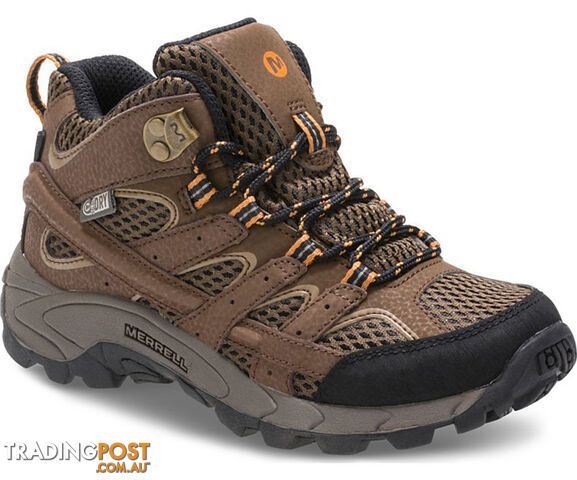 Merrell Moab 2 Mid Big Kids Waterproof Hiking Boots - Earth - MK261204