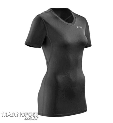 CEP Wingtech Short Sleeve Womens Running T-Shirt - Black - S - W0FD552