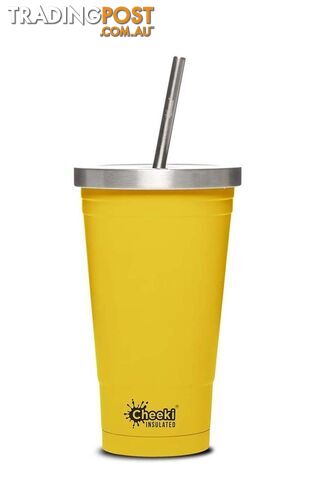 Cheeki Insulated Stainless Steel Tumbler - 500ml - Lemon - TBL500LM1