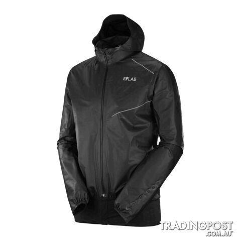 Salomon S/Lab MotionFit 360 Mens Waterproof Running Jacket - Black - S -...