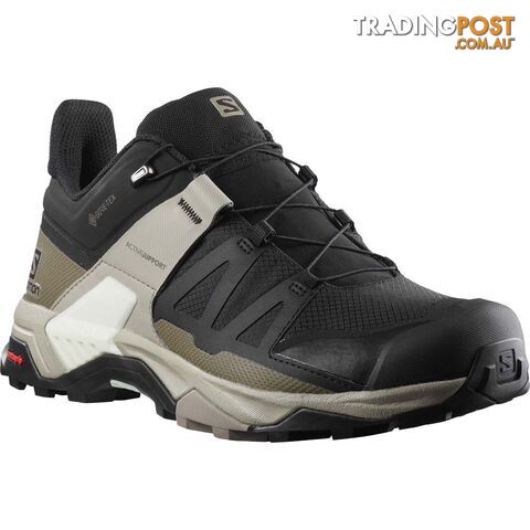 Salomon X Ultra 4 GTX Mens Waterproof Hiking Shoes - Black/Vintage Kaki/Vanilla - 13US - L41288100-125 - photo 2 of 2