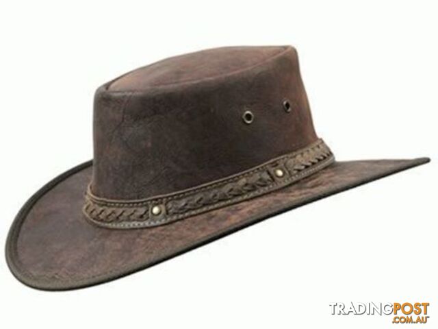 BARMAH SQUASHY ROO CRACKLE LEATHER HAT [Hat Size:Large] - 1018CR5L