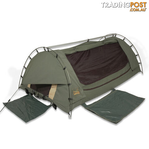 Sahara Drover XL Single Freestanding Dome Canvas Swag & Bag - SA-DROVER-XL