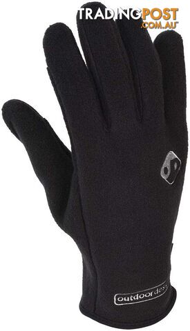 Outdoor Designs Fuji Touch Fleece Mid Layer Gloves- Black - Md - 259016