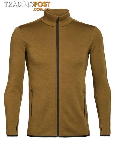 Icebreaker RealFleece Merino Elemental LS Zip Mens Fleece Jacket - CURRY - XL - 104896703XL