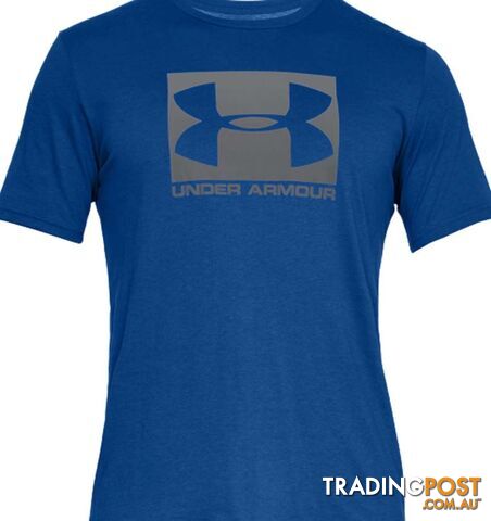 Under Armour Boxed Sportstyle Mens Everyday T-Shirt - Royal/Graphite - XL - 1329581-400-XL