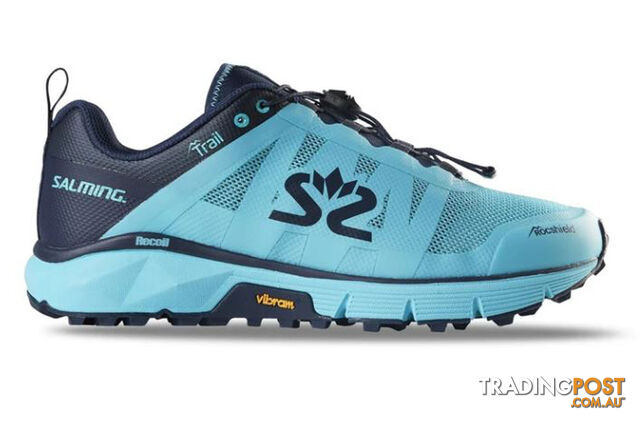 Salming Trail 6 Womens Trail Running Shoes - New Light Blue/Navy Blue - US8.5 -...