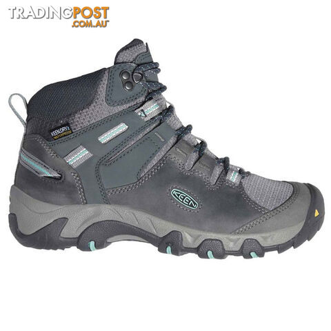Keen Steens Leather WP Womens Waterproof Hiking Boots - Steel Grey Ocean Wave -...