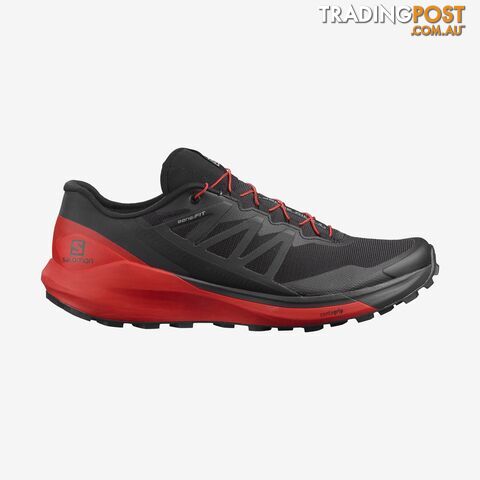 Salomon Sense Ride 4 Mens Trail Running Shoes - Black/Goji Berry/Phantom -...