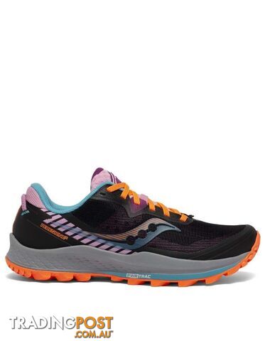 Saucony Peregrine 11 Womens Trail Running Shoes - Future Black - 7 -...
