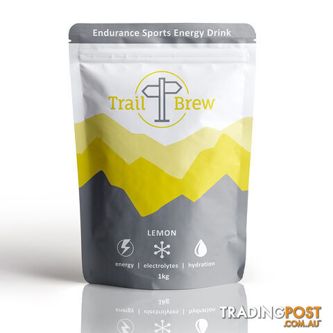 Trail Brew Endurance Sports Energy Drink - 1KG - Lemon - Tbrew-Lemon