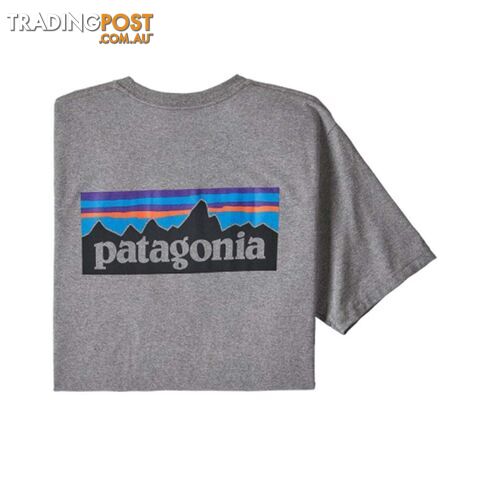 Patagonia P-6 Logo Responsibili-Tee Mens T-Shirt - Gravel Heather - M -...