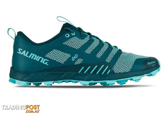 Salming OT Comp Womens Trail Running Shoes - Deep Teal/Aruba Blue - US8.5 -...