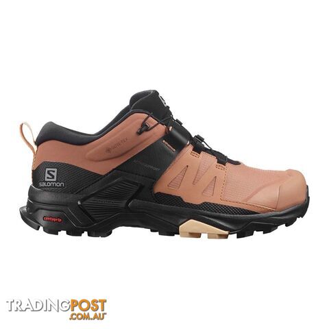Salomon X Ultra 4 GTX Womens Hiking Shoes - Mocha Mousse/Black/Almond Cream -...