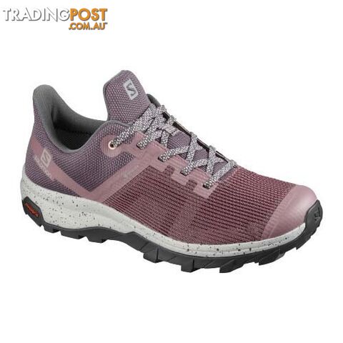 Salomon Outline Prism GTX Womens Hiking Shoes - Flint/Ebony/Tropical Peach - 9US...