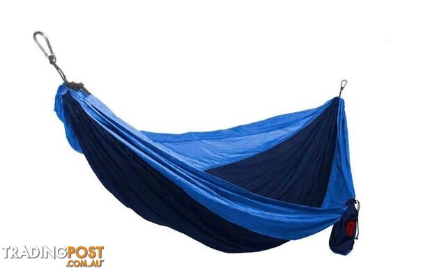 Grand Trunk Double Hammock w/ Strap - Navy/Light Blue - DLXH-02