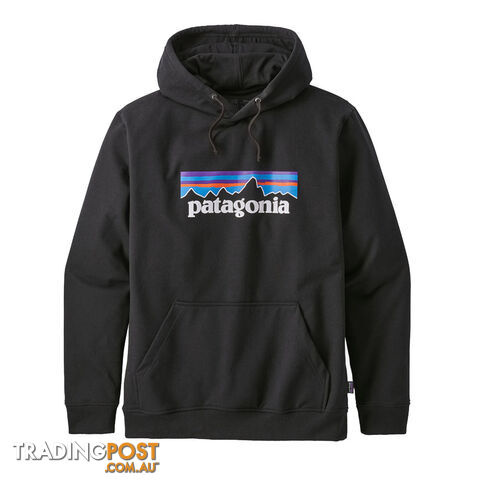 Patagonia P-6 Logo Uprisal Mens Fleece Hoody - Black - L - 39539-BLK-L