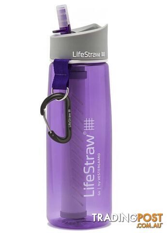 LifeStraw Go Water Filter Bottle - Purple - LSGO-PP