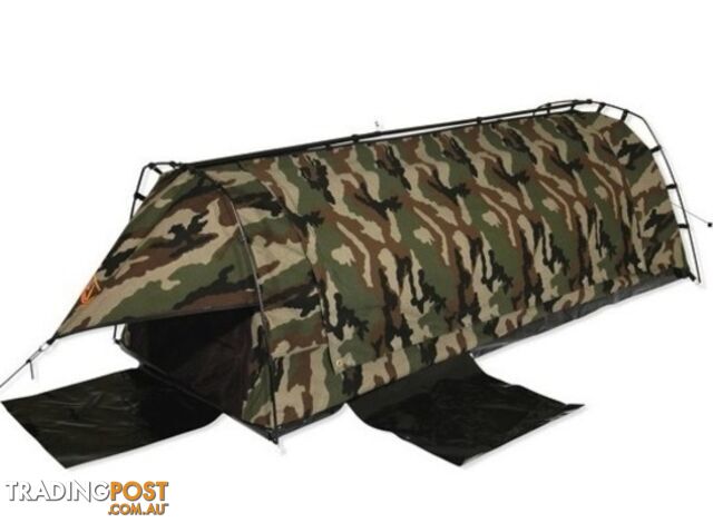 Sahara Explorer King Single Freestanding Dome Canvas Swag - Camo - SA-EXPLORER-SG