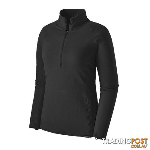 Patagonia Capilene Thermal Weight Zip-Neck Womens Top - Black - L - 43662-BLK-L