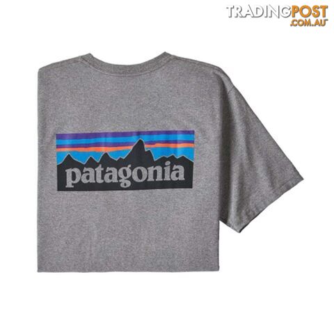 Patagonia P-6 Logo Responsibili-Tee Mens T-Shirt - Gravel Heather - L -...